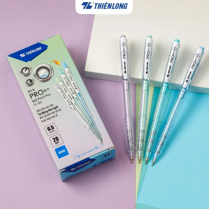 Bút bi Thiên Long Pro 027 TL-105: Trải nghiệm thực tế năm 2026