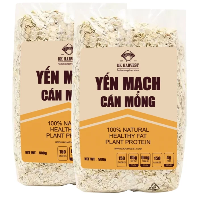 yến mạch DK Harvest - COMBO TIẾT KIỆM (1kg-3kg) Yến Mạch Cán Dẹt 0.9mm DK - đánh giá thực tế