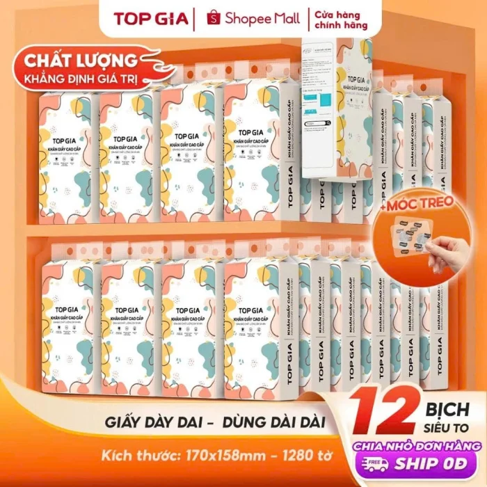 top 3 sản phẩm tiêu dùng thiết yếu - [SIÊU TO, CAO CẤP] Giấy vệ sinh treo tường TopGia - #2