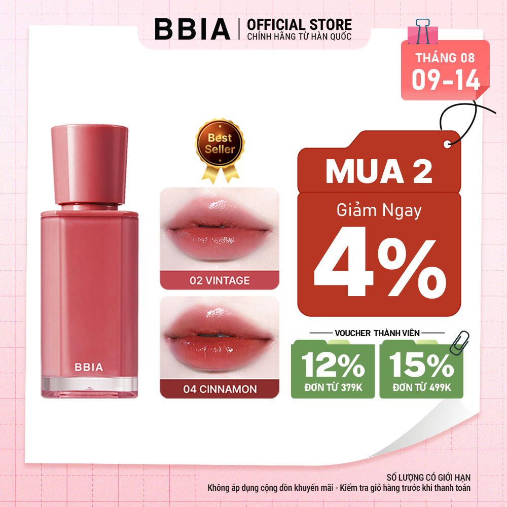 Son tint bóng căng mọng, trong trẻo BBIA Glow Tint Top 3 sản phẩm nổi bật 2026 - Son tint bóng căng mọng, trong trẻo BBIA Glow Tint - #1