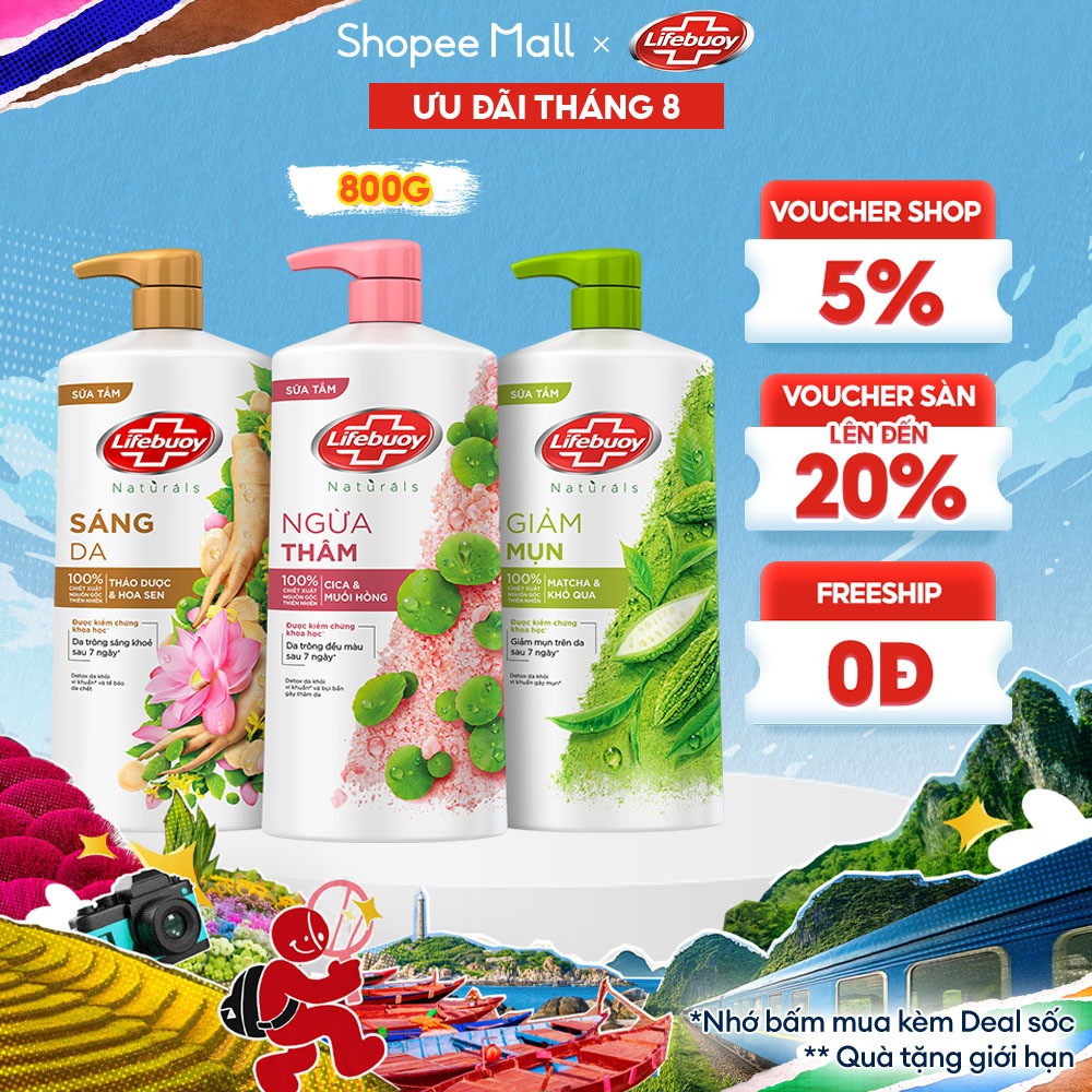 Sữa tắm Lifebuoy Thiên nhiên Detox Và Chăm Sóc Chuyên Sâu 800g top 3 sản phẩm gia đình - Sữa tắm Lifebuoy Thiên nhiên Detox Và Chăm Sóc Chuyên - #3