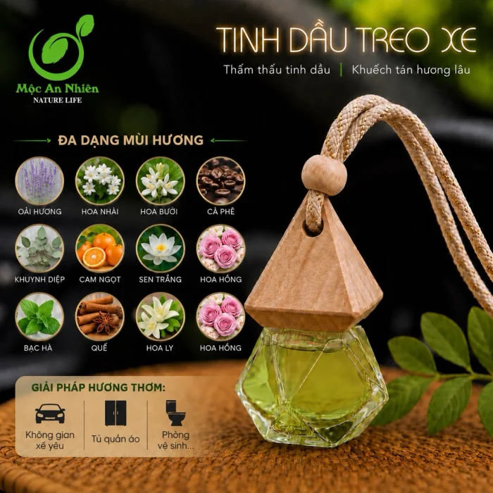 Tinh Dầu Treo Xe Mộc An Nhiên có đáng dùng trong năm 2026?