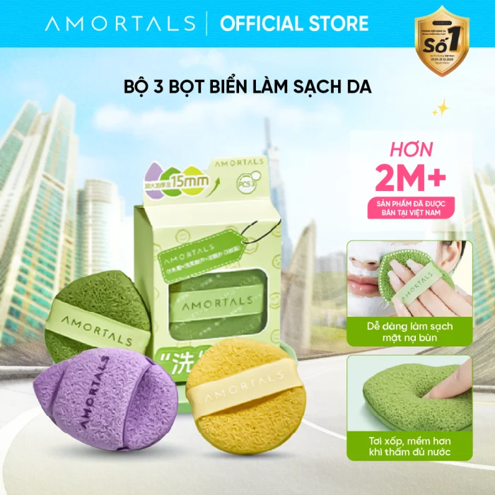 Bọt Mút Rửa Mặt Amortals: Trải nghiệm thực tế sau vài tuần dùng