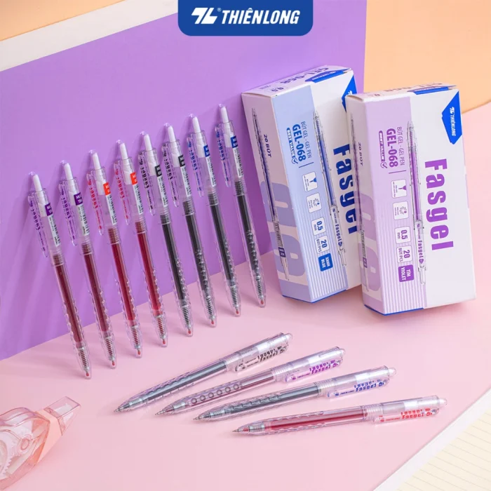 bút gel Thiên Long GEL-068 - Combo 5/10/20 Bút gel Fasgel Thiên Long GEL-068 - viết - đánh giá thực tế