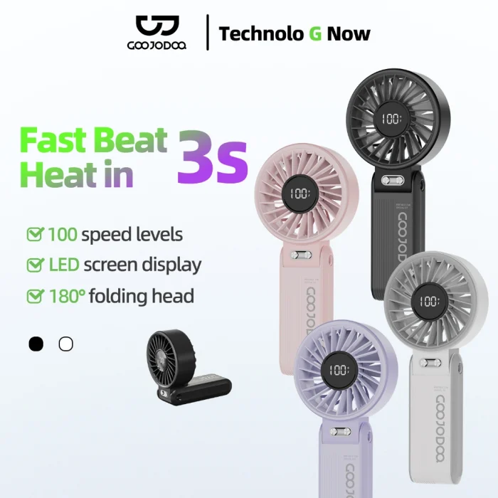 vật dụng cá nhân thiết yếu 2026 - Quạt gấp 180° im lặng GOOJODOQ siêu gió điều chỉnh - #1