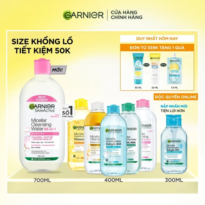 vật dụng tiện ích cuộc sống 2026 - [CÓ SIZE MỚI] Nước Tẩy Trang làm sạch sâu dịu - #1